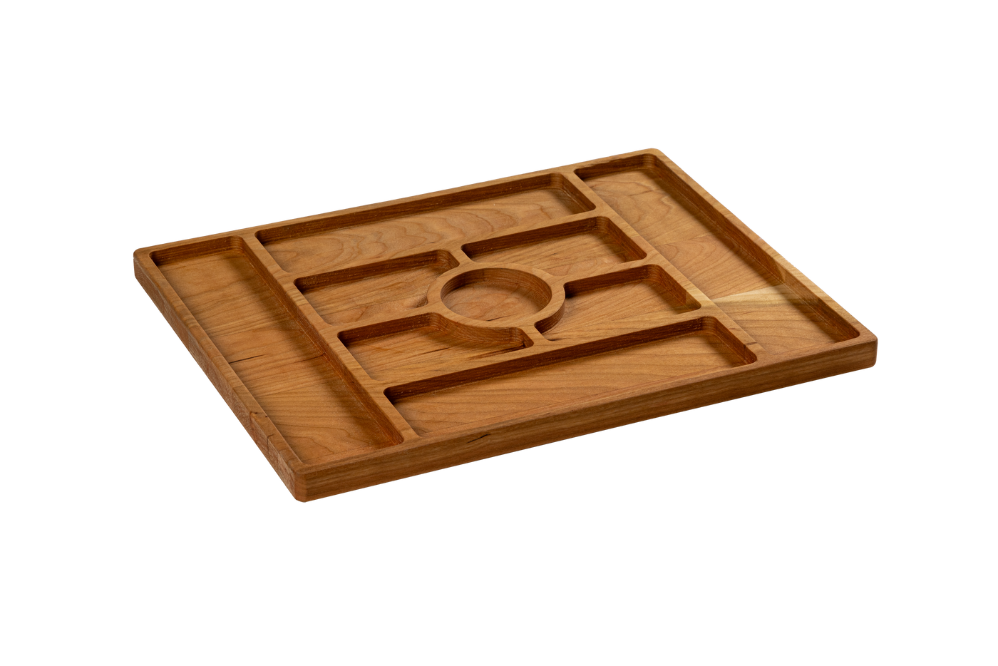 Cherry- CHA14 - Charcuterie Board with Compartments 14"x11"x3/4"