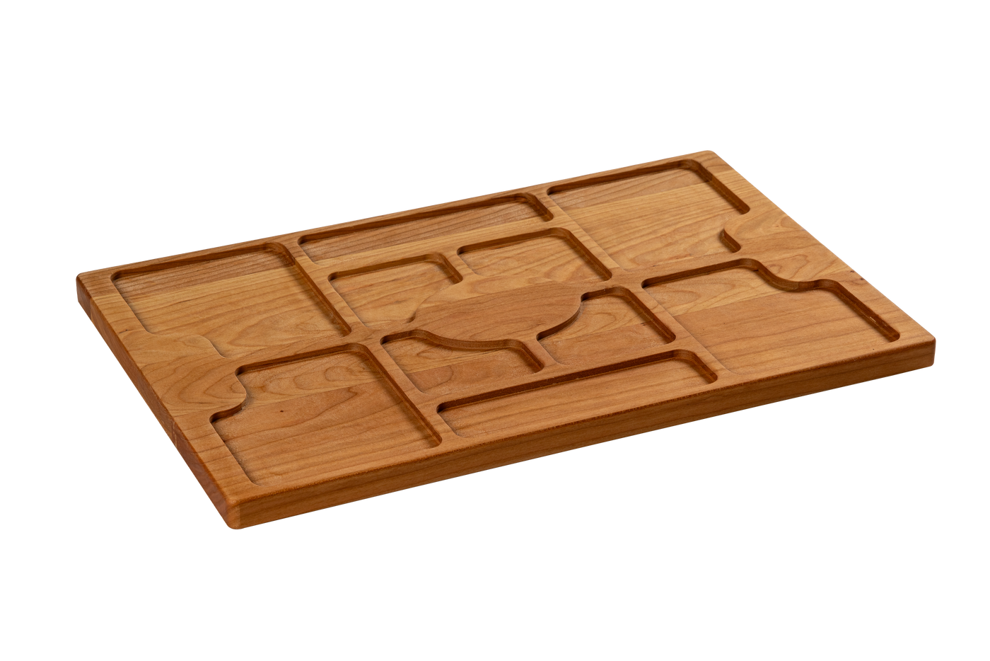 Cherry- CHA17 - Charcuterie Board with Compartments 17"x11"x3/4"