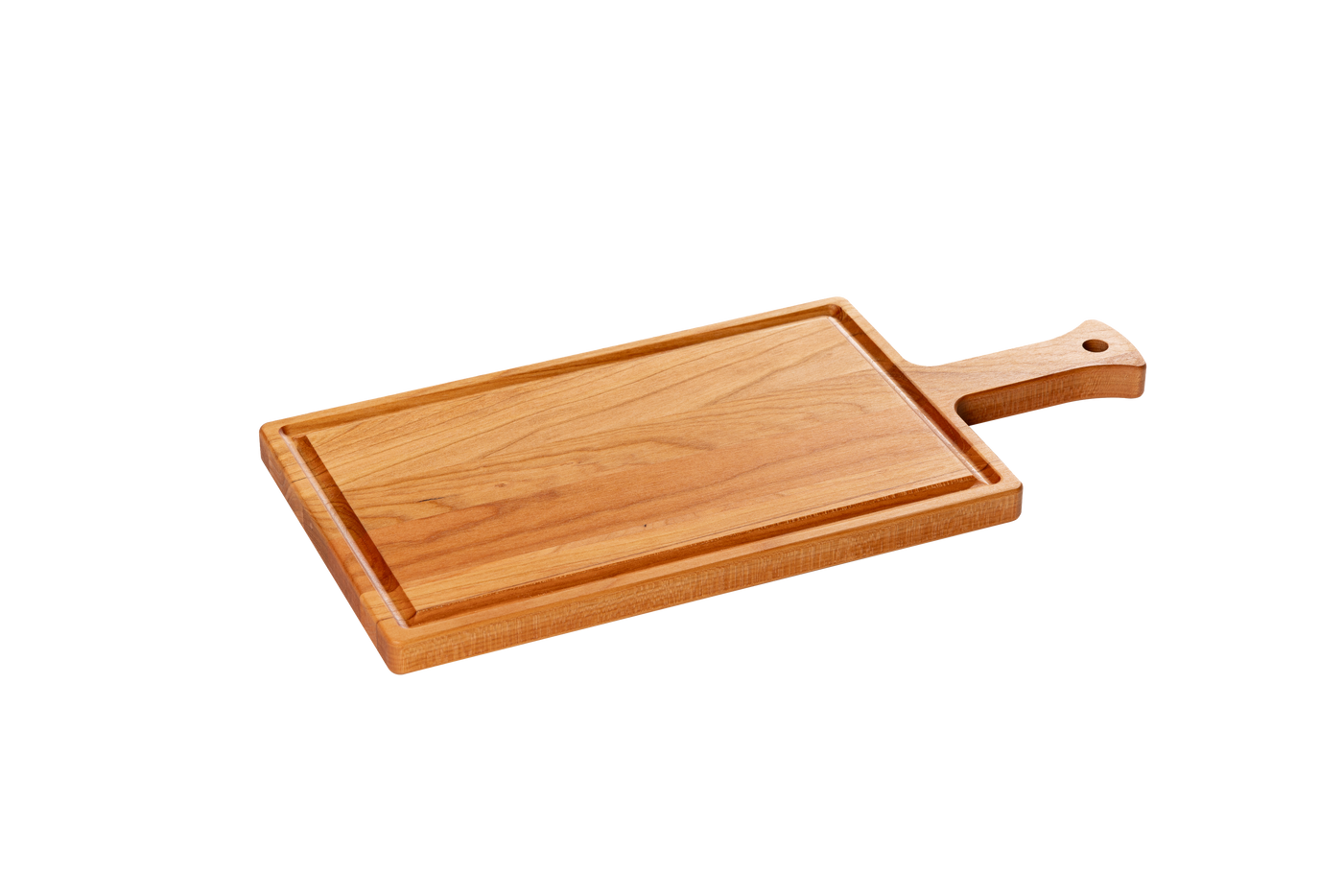 Cherry - HG16 - Serving Board with Handle and Juice Groove 16-1/4''x7-1/2''x3/4''