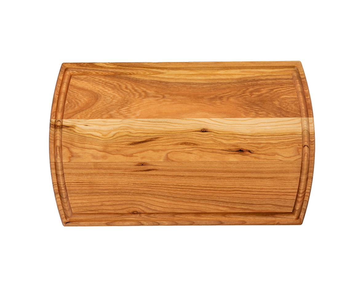 Cherry - RO14 - Small Arched Cutting Board with Juice Groove 14-1/4’’x8’’x3/4’’