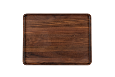 Walnut - TR12 - Rectangular Hardwood Tray with Small Edge 12''x9''x3/4''