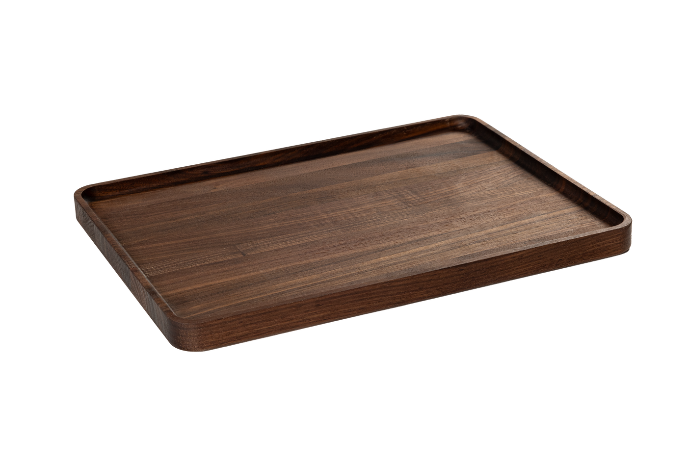 Walnut - TR12 - Rectangular Hardwood Tray with Small Edge 12''x9''x3/4''
