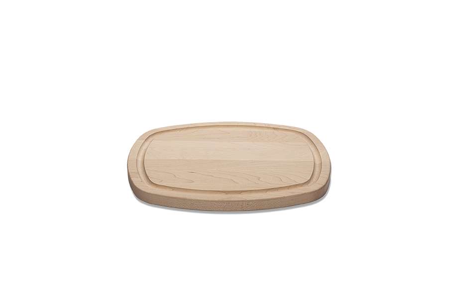 Maple - OV12 - Oval Cutting Board with Juice Groove - 12''x9''x3/4''