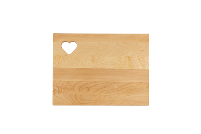 Maple - CH12 - Cutting Board with Heart Cutout 12''x9''x3/4''