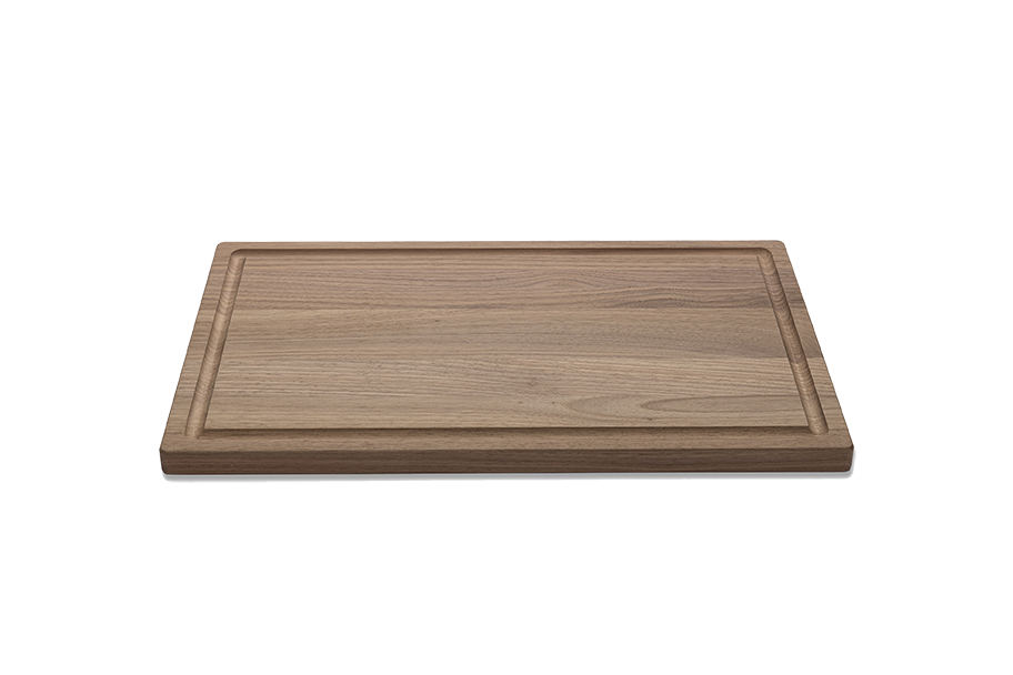 Walnut Cutting Board with Juice Groove, Flat Grain, 17 x 11 x 0.75 in 