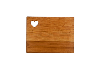 Cherry - CH12 - Cutting Board with Heart Cutout 12''x9''x3/4''